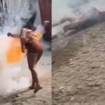 Mulher fica ferida no rosto por espada junina em Cruz das Almas