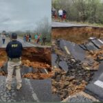 PRF alerta que trecho da BR-116 está totalmente interrompido após interdição por erosão severa