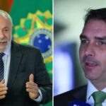 Pesquisa mostra Flávio Bolsonaro e Lula em empate técnico em simulação de 2º turno