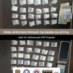 PM apreende 60 trouxas de cocaína, maconha e balança de precisão em Barra da Estiva