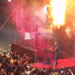 Balões pegam fogo durante show de Tiago Aquino no São João de Utinga