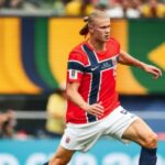 Haaland, jogador da Noruega que eliminou o Brasil da Copa, já cantou rap